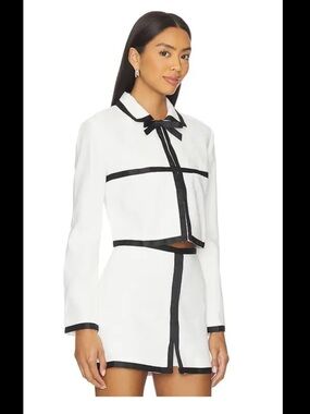 Amanda Uprichard Trey Jacket in Ivory REVOLVE NEVER WORN